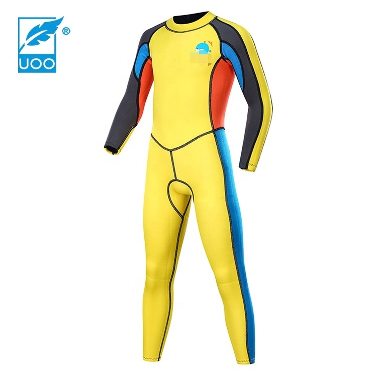 UOO Custom Design Kids Diving Suit Wetsuit Swimwear with Back Zipper Neoprene Swimsuit for Kids