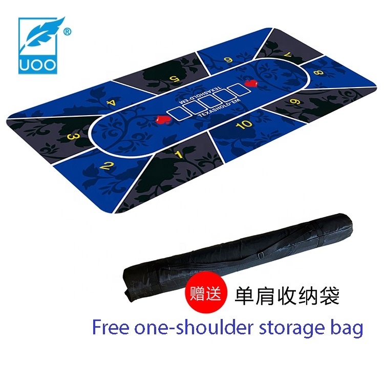 UOO Custom Anti-slip Durable Nature Rubber Table Mat Gambling Blackjack Table