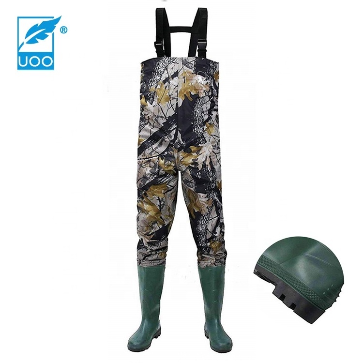 UOO Custom Camouflage Suits Breathable Hunting Neoprene Fly Fishing Waders with Boots