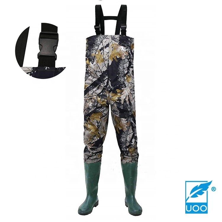 UOO Custom Camouflage Suits Breathable Hunting Neoprene Fly Fishing Waders with Boots