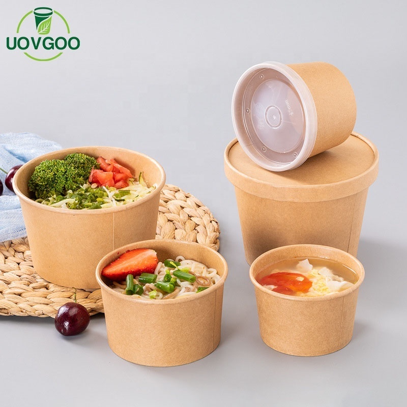 Factory direct paper soup cup Take Away Salad Box  Biodegradable Food Packing Box