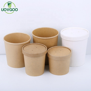 Factory direct paper soup cup Take Away Salad Box  Biodegradable Food Packing Box