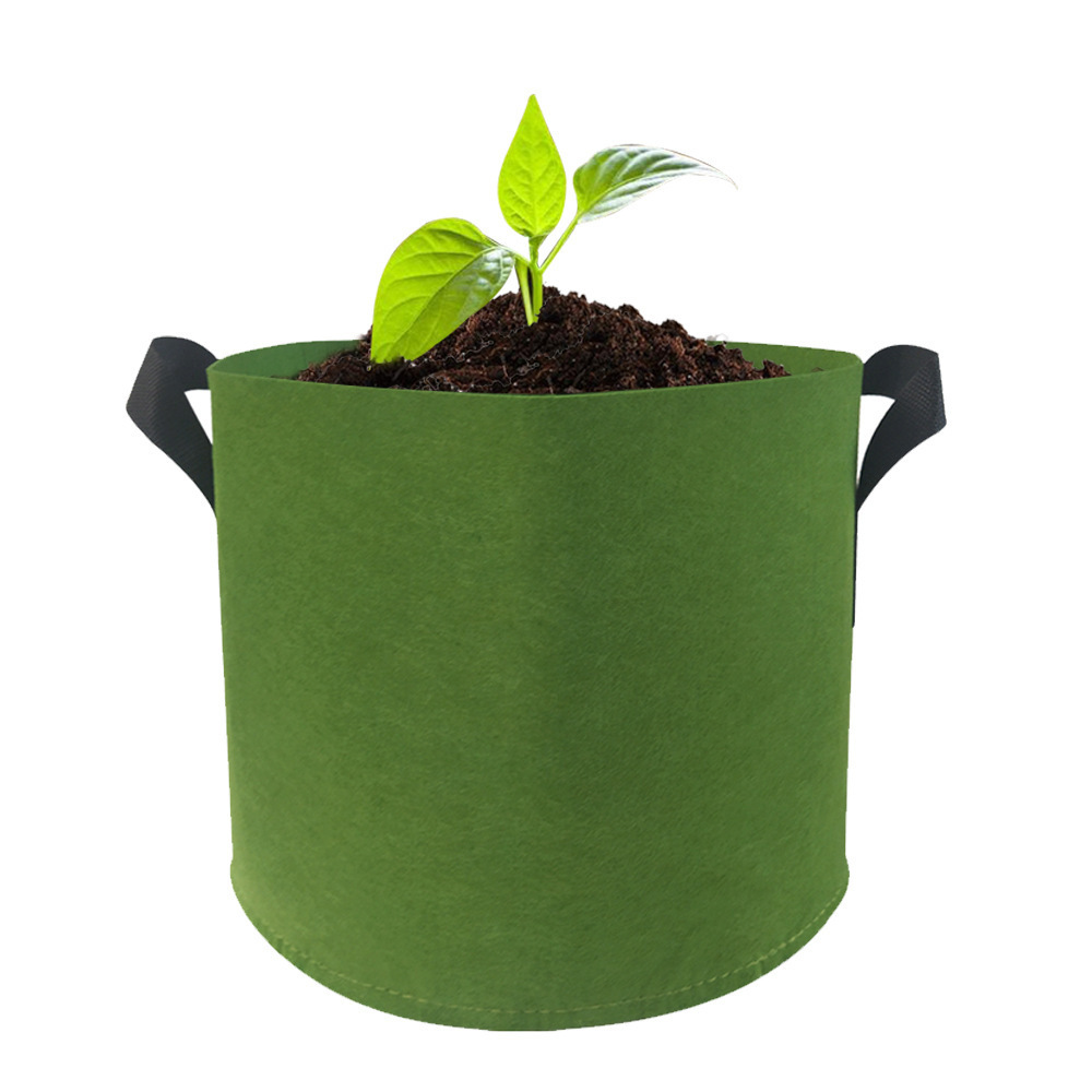 Nicro Non Woven Fabric Pots 5-Pack 3 5 7 10 20 100 Gallon Felt Fabric Garden Pot Felt Plant Growing Bag