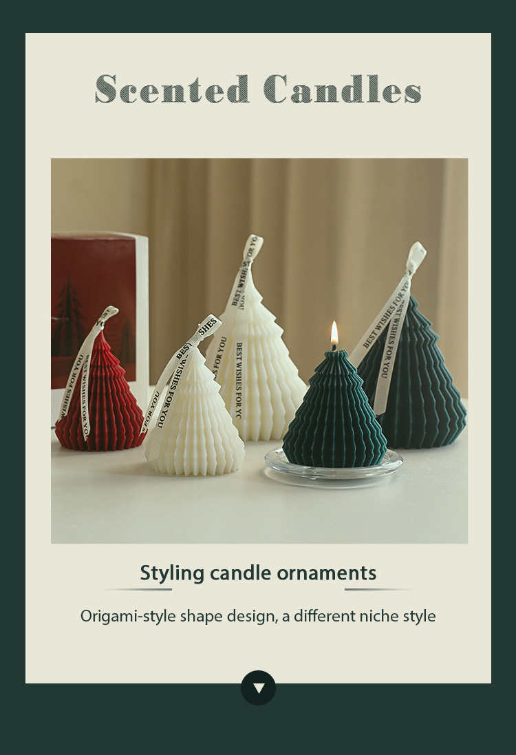 Nicro Christmas Candle Aromatherapy Decoration Festival Party Companion Hand Gift Christmas Tree Shape Aromatherapy Candle