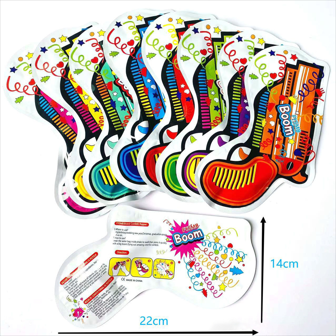 Nicro New Year Christmas Eve Birthday Party Supplies Confetti Poppers Balloon Inflatable Foil Balloon Gun Shooters For Kids