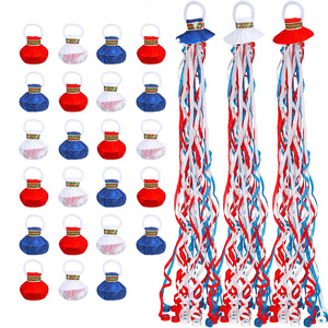 Nicro USA Patriotic Independence Day Streamers Popper Fourth of July 4th Of July Decoration Parade Party Hand Throw Streamers