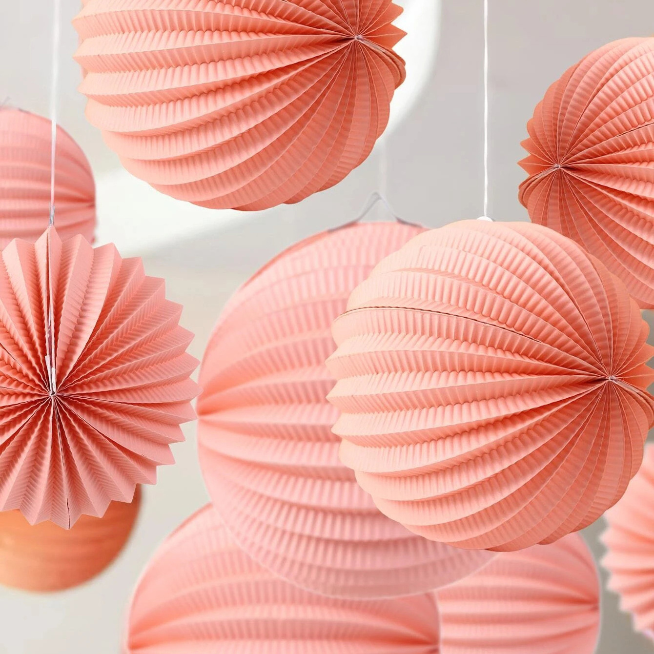 Nicro Peach Bulk Honeycomb Party Watermelon Shaped Party Hanging Wall Background Decorations Chinese Poms Paper Lantern Ball