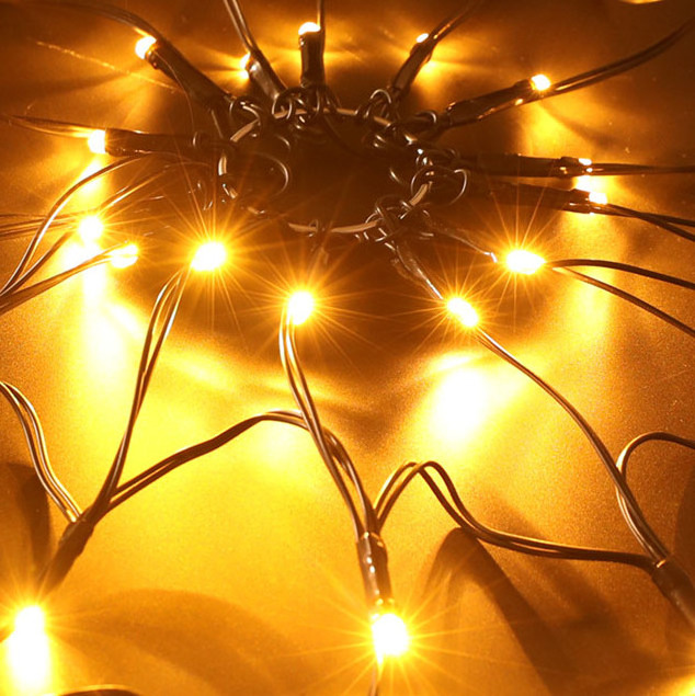 Nicro Halloween LED Lights Remote Control Festival Props Spider Web Net Light Outdoor Yard Courtyard Home Wall Party Decoration