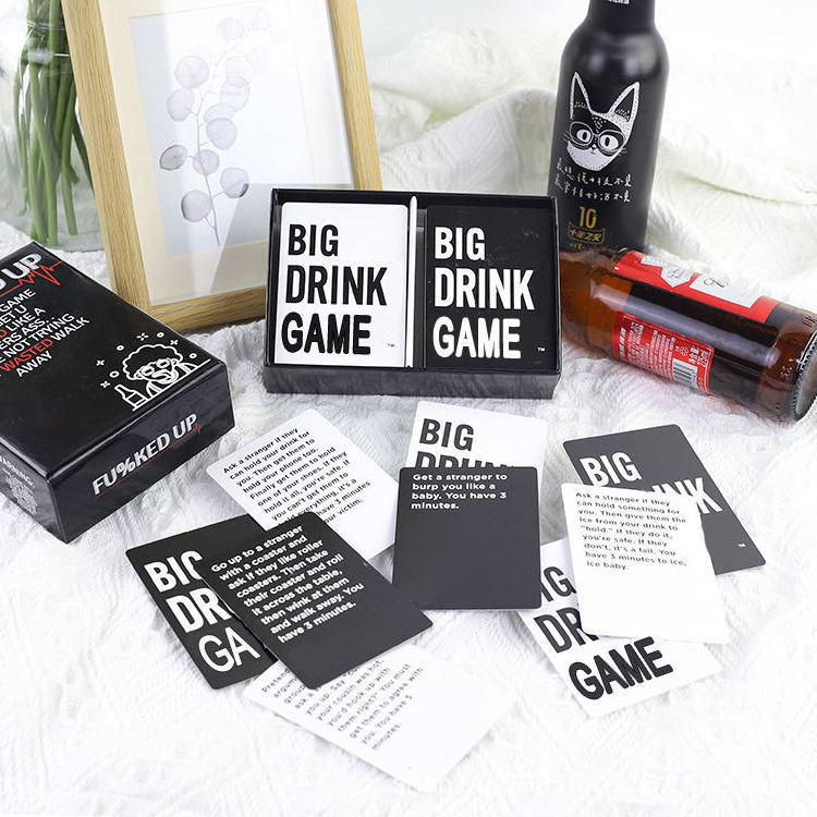 Nicro High Quality Adults Drinking Card Game Custom Logo Joint Bachelorette Party Games Supplies Drinking Playing Game Cards