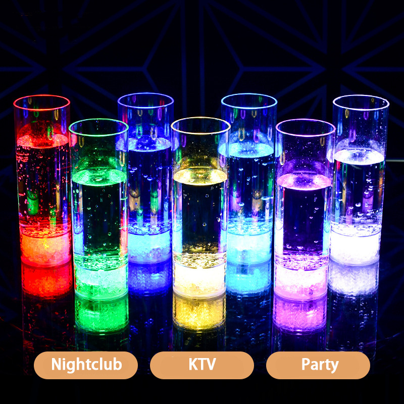 Nicro Custom Glow In The Dark Water Liquid Activated LED Light Up Neon Party Supplies Drinking Glass Luminous LED Cup