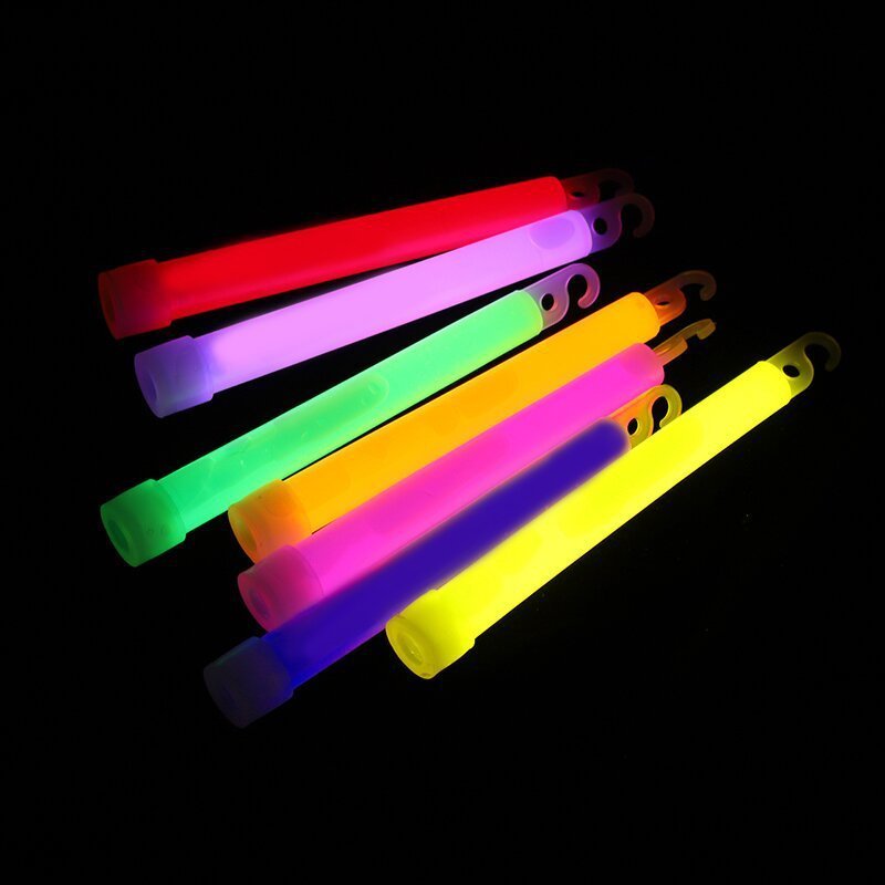 Nicro Wholesale Outdoor Concert Night Club Party Supplies Large 6 Inch With Hook Luminous Liquid LED Light Glow Stick