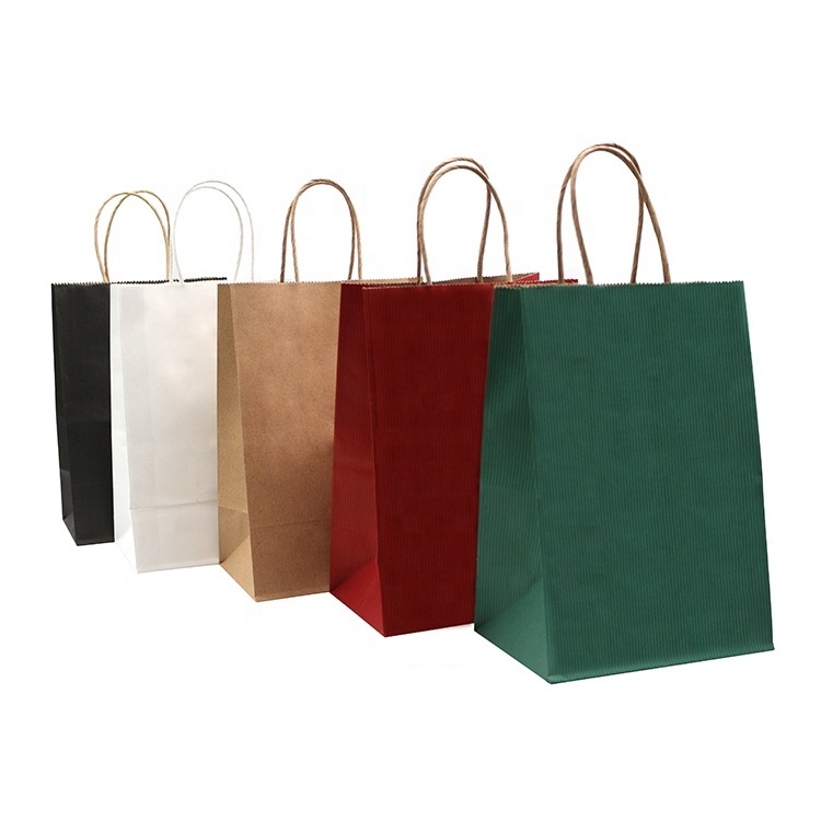 Machines making kraft paper bag wholesale kraft food packing bag with handle