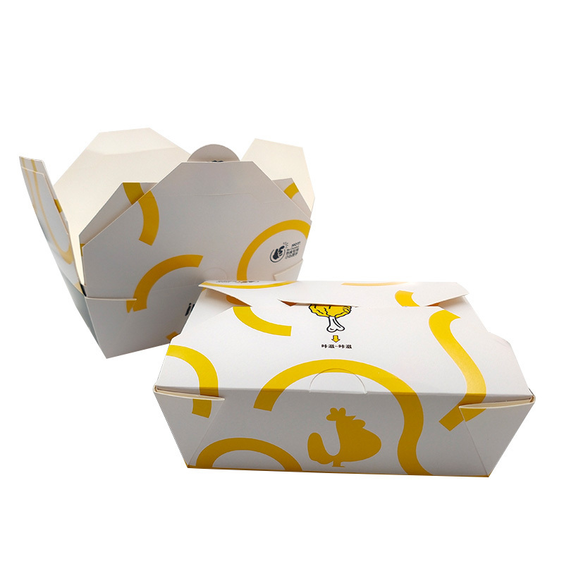 Bento Takeout Box Eco Friendly Take Out Fast Food Noodle Meal Salad Lunch Food Packing Kraft Paper Box