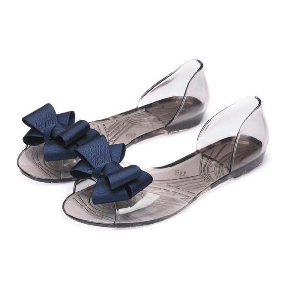 UP-0369D Transparent plastic jelly shoes cheap lady beach sandals