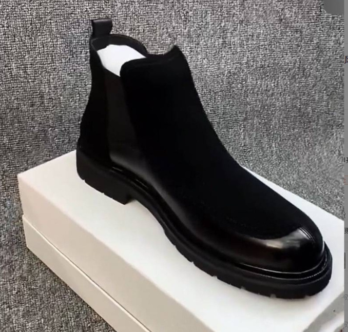 UP-4748r Casual Slip on Work Boots Classic Style Formal Men Ankle Boots Shoes for Male Footwear Office Dress Shoes