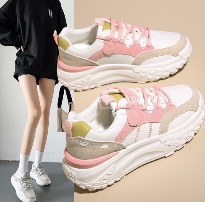 UP-4623r 2024 New Spring Platform Walking Casual Sneakers Female Height Increasing Ladies Sport Shoes