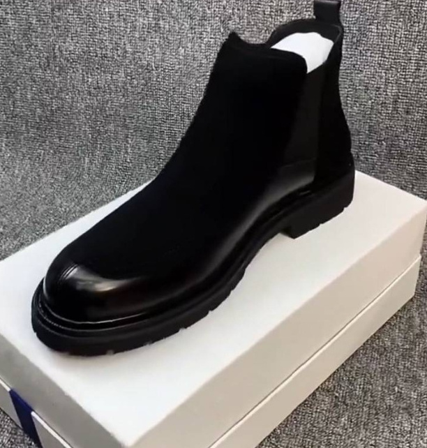 UP-4748r Casual Slip on Work Boots Classic Style Formal Men Ankle Boots Shoes for Male Footwear Office Dress Shoes