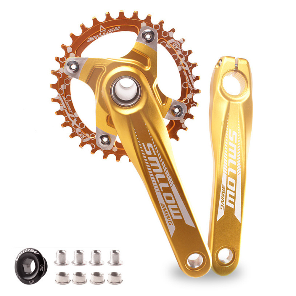 MTB Mountain Road Bike Crank Set 170mm BCD104 Crank Arm CNC Ultralight 36 T Single Disc Bicycle Cranksets