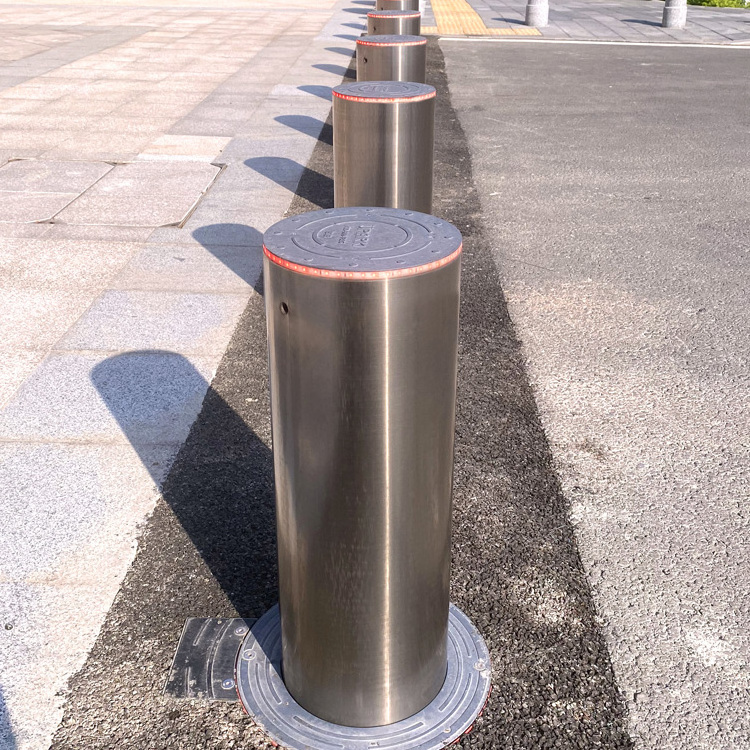 UPARK Outdoor Street Road Traffic Electric Stainless Steel Driveway Bollard Protective Automatic Bollards with UGST-4