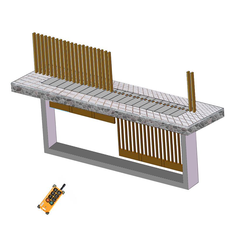 Brown Security Automatic Fence Barrier Commercial Flexible Retractable Invisible Underground Gate