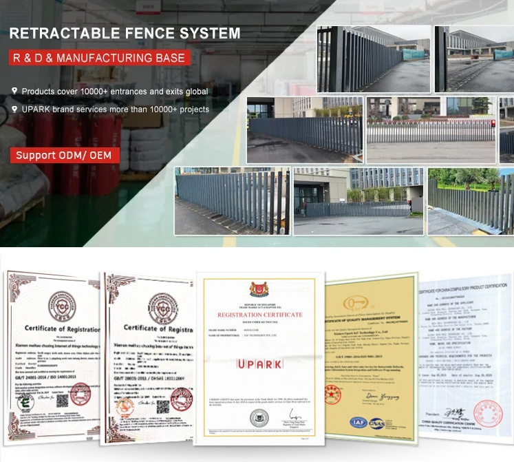 Brown Security Automatic Fence Barrier Commercial Flexible Retractable Invisible Underground Gate