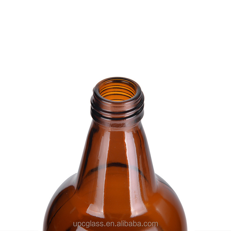 Wholesale Home Brewing Amber Kombucha Beer Glass Bottles with Airtight Easy Wire Swing Top Caps