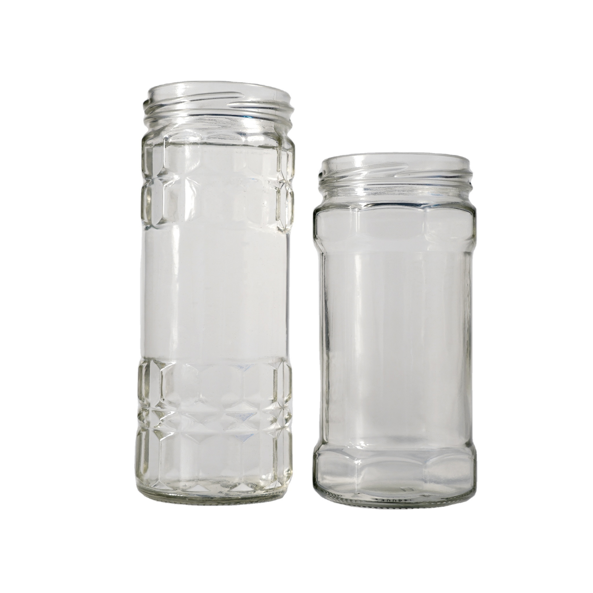 300ML 350ML 400ML 600ML factory direct sale custom glass jar wide mouth bottle airtight container