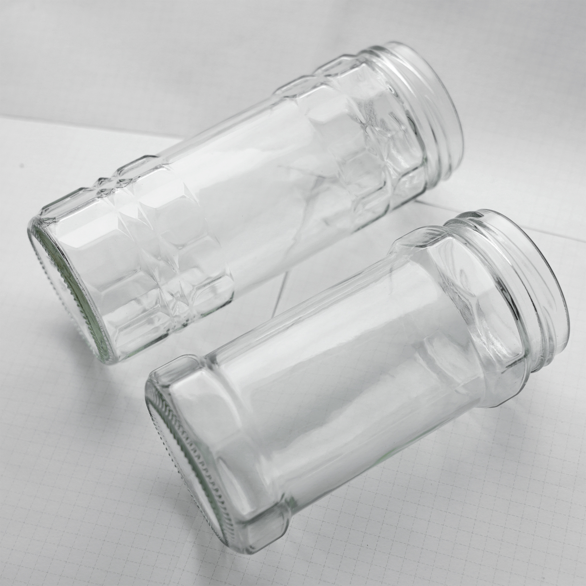 300ML 350ML 400ML 600ML factory direct sale custom glass jar wide mouth bottle airtight container