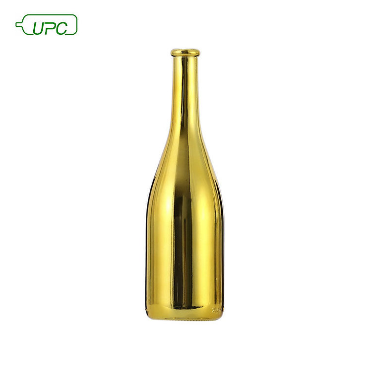 Wholesale Empty electroplating  golden champagne dummy bottle with Cork