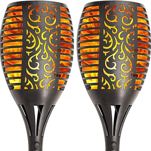 Solar Power Waterproof Flickering Flames Lamp Solar Torch Lights 96 LED Solar Tiki Torch Landscape Decoration Outdoor Lighting