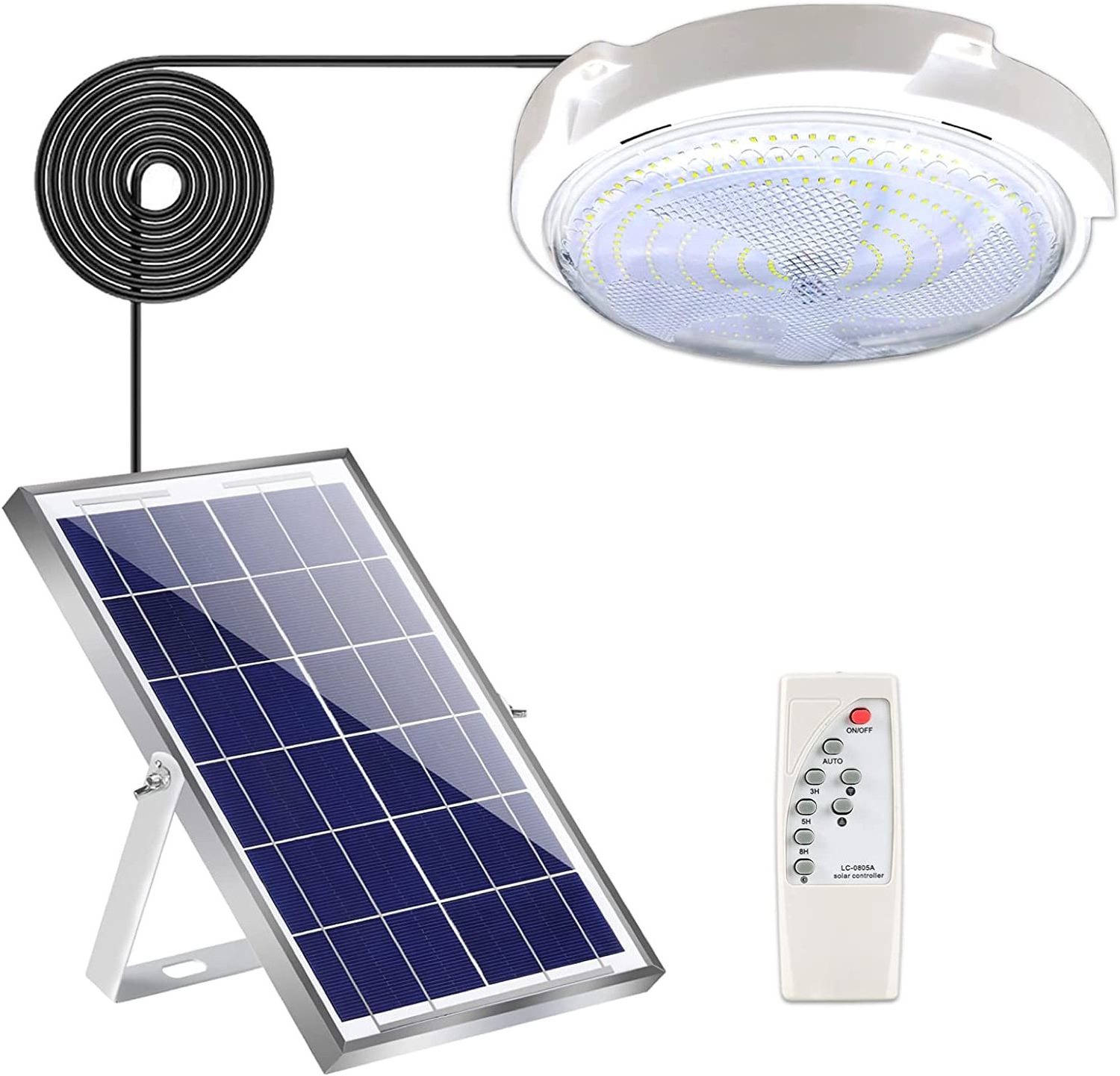 1000lm Solar garden  light   IP65 Waterproof 56led Solar Pendant Light with Remote Control  for Shed