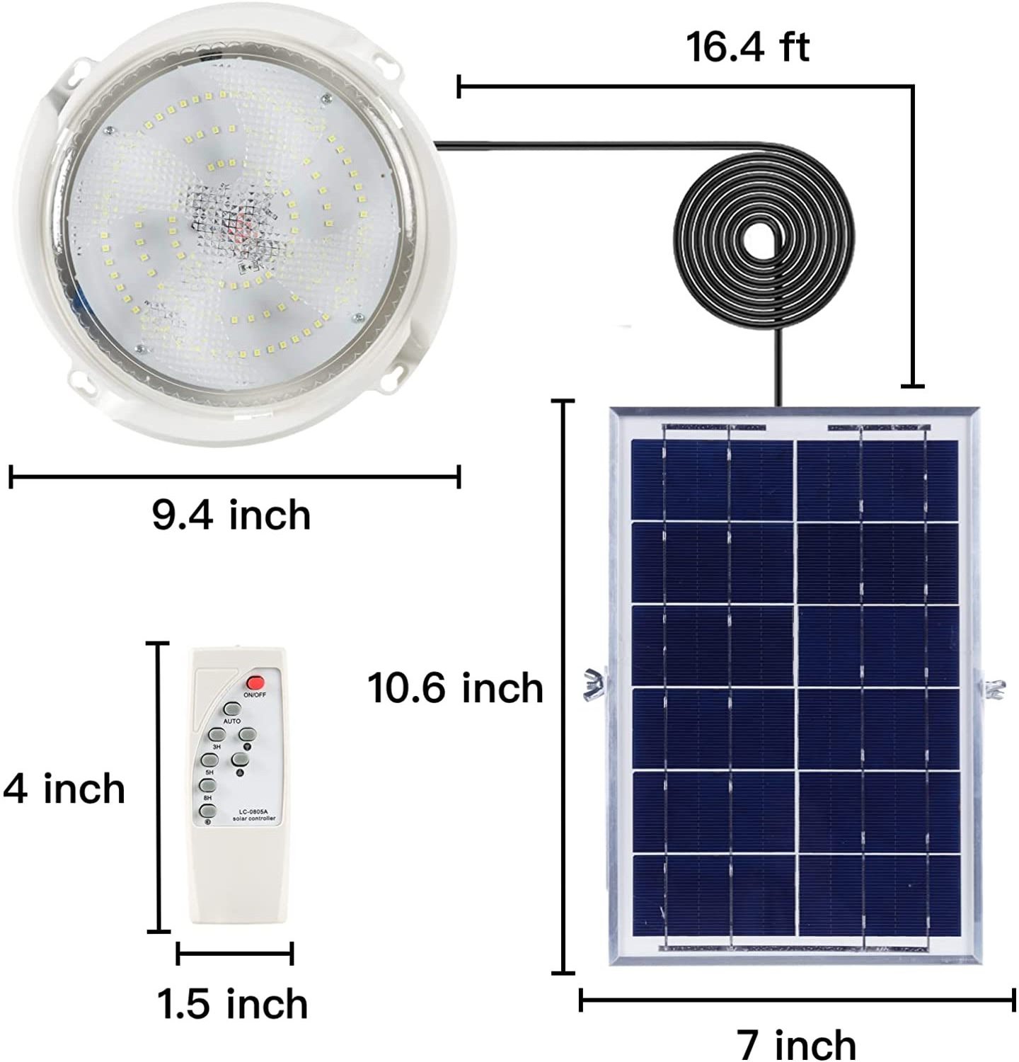 1000lm Solar garden  light   IP65 Waterproof 56led Solar Pendant Light with Remote Control  for Shed