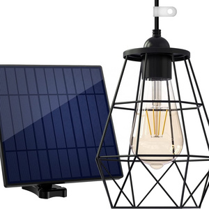 Solar Pendant Lights E26 Bulb Sun Powered Shed Light Solar Hanging Lights Indoor and Outdoor for Living Room Bedroom Home Barn