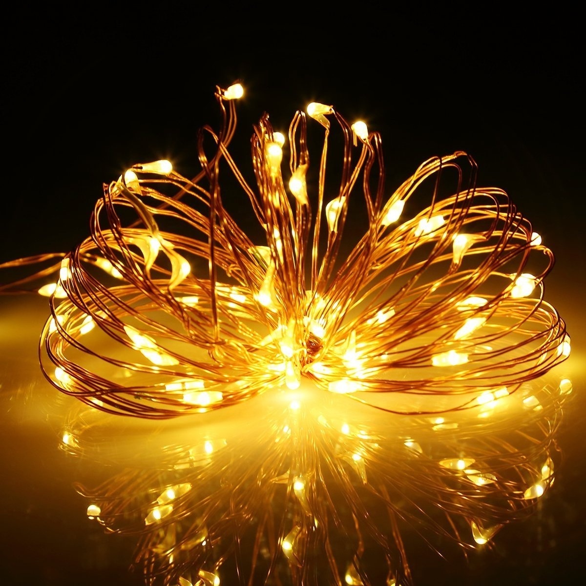 8 Modes 100 LED Solar Powered String Lights Outdoor Waterproof Copper Wire Fairy Tree Lighting Indoor Party Holiday Decorative