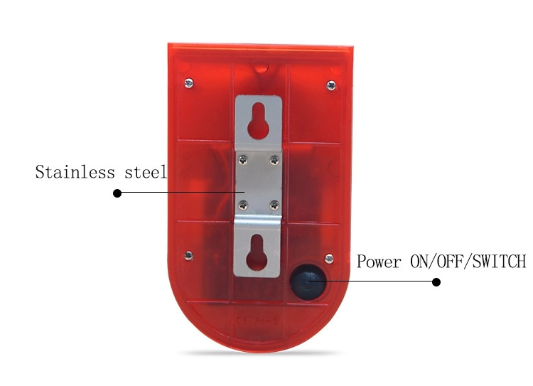 110DB Solar  Warming light with Sound Alarm Strobe Light Flashing   For  Farm warehouse orchard construction