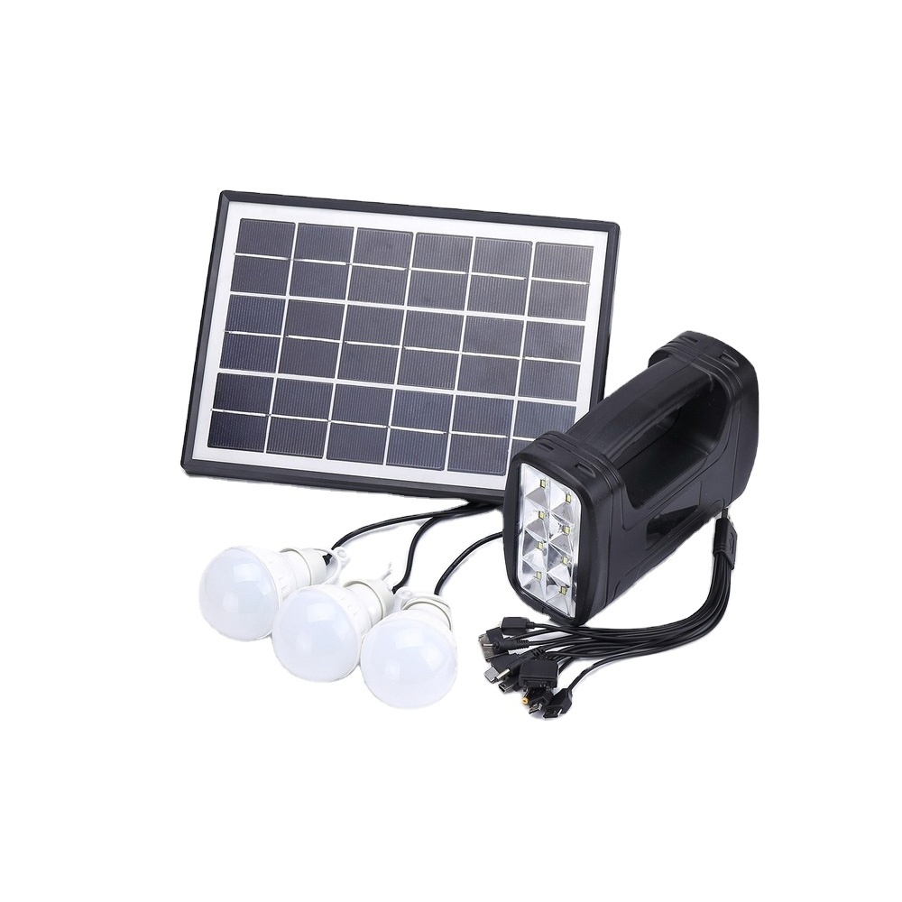 Solar Power Generators Portable Station 3 Lamps Solar LED Home Lighting System Waterproof Emergency Power Supply Generator Kit