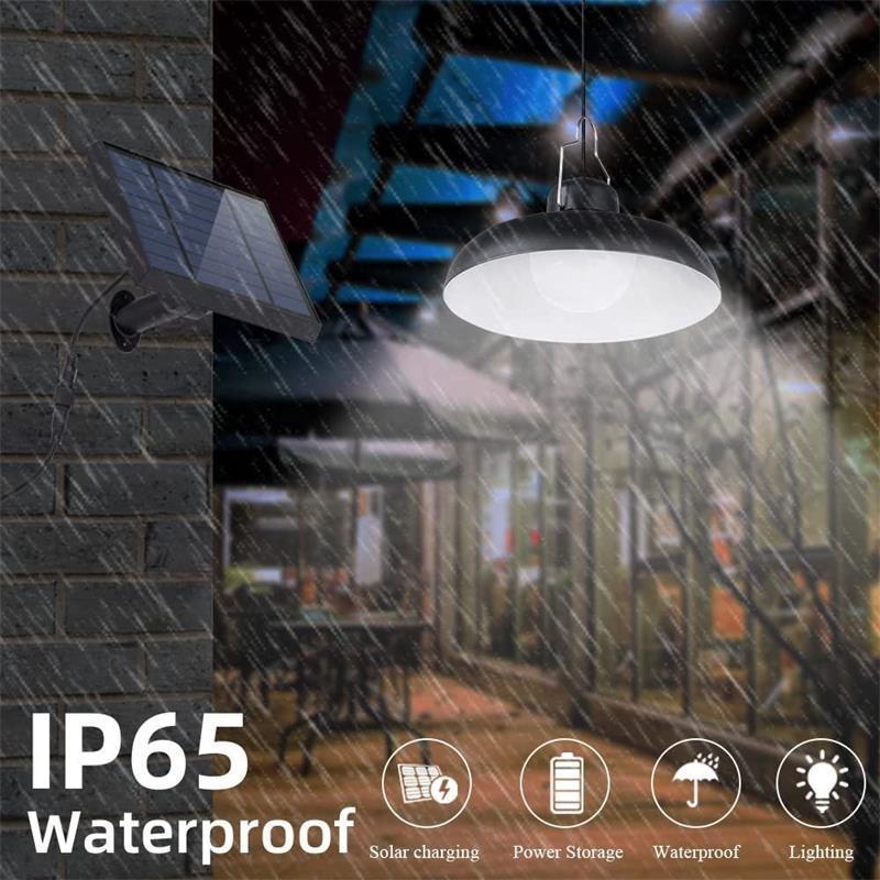 24 LED Solar Indoor Lights Waterproof IP65 Auto On Off Solar Power Pendant Light Outdoor Camp Hanging Lights