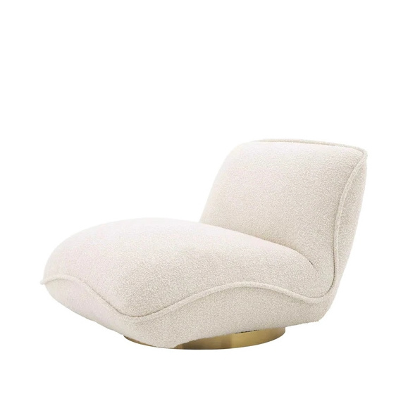 Popular Design Soft Fabric Upholstered Velvet Armchair Custom Design Metal Base Luxury Sofa Lounge Chair For Living Room