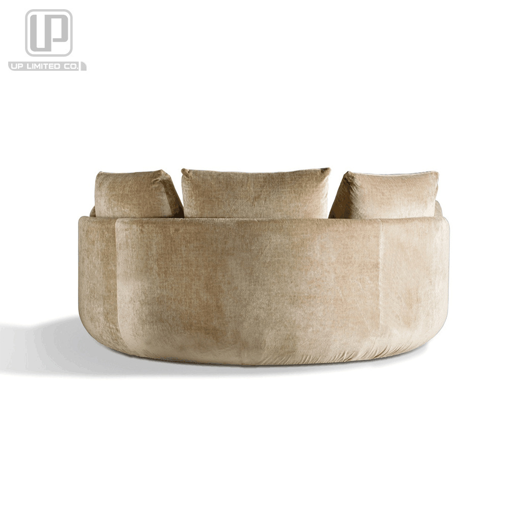 Customized  Italian modern design living room  Innovative High quality round sofa bed with fabric upholstery