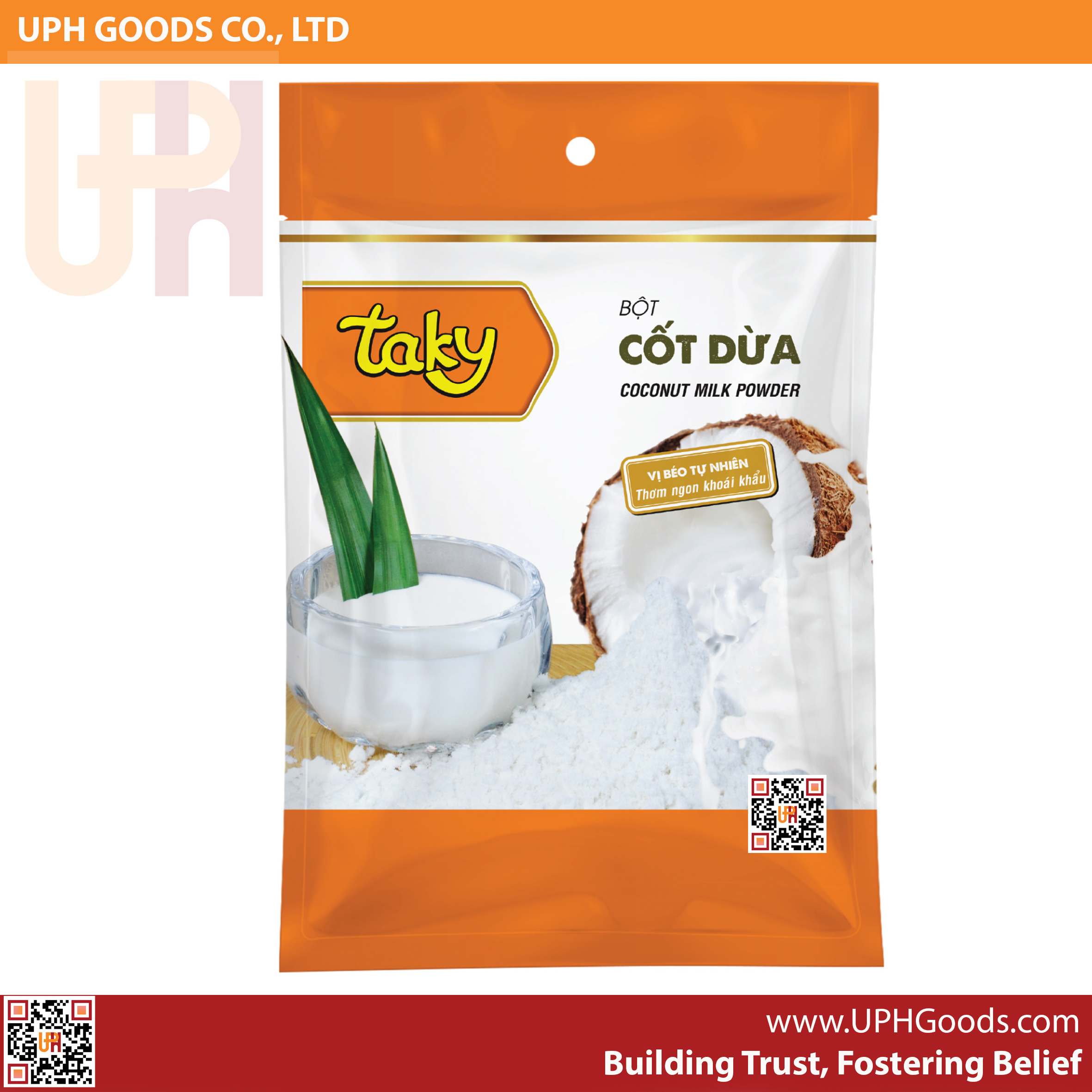 Coconut milk powder 50gram for dishes that need coconut milk such as curry, crispy pancake mix, jelly - Wholesale Vietnam Taiky