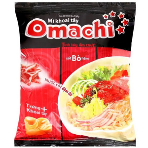 Omachi potato noodles with beef stew 80g Instant noodles noodles spicy shrimp flavor hot product best selling