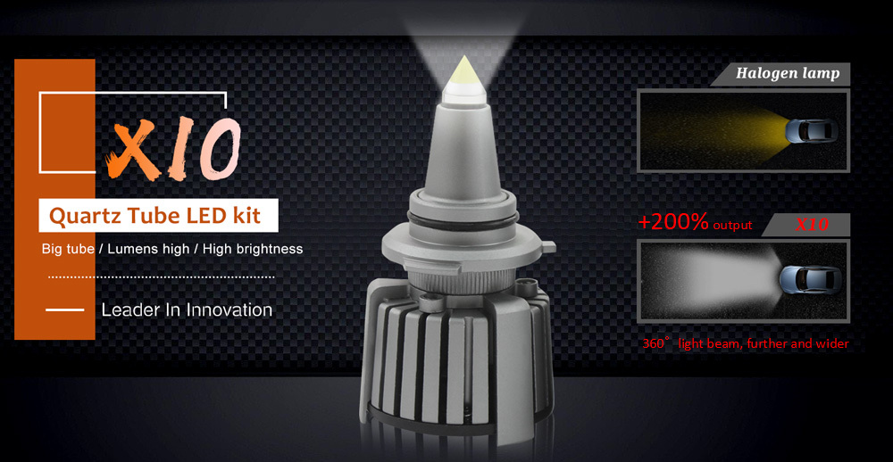 auto lighting system H11 led bulb most bright X10 high power car led headlight kit