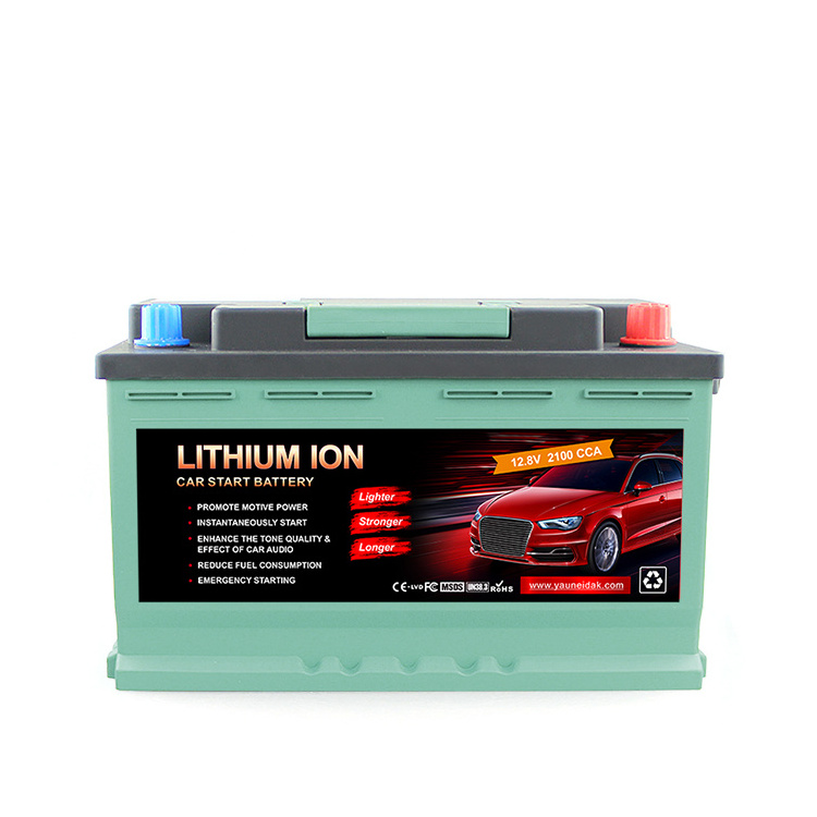 LifeP04 longspan High performance dry charged battery rechargeable 12v 24v lithium ion car battery