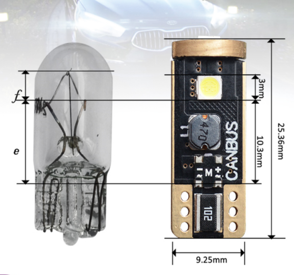 High brightness  canbus 3030 led chip DC 24-48V no polarity light bulbs for truck T10 194 W5W led bulbs