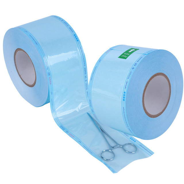 All size medical grade flat reels roll customized heat sealing sterilization pouches