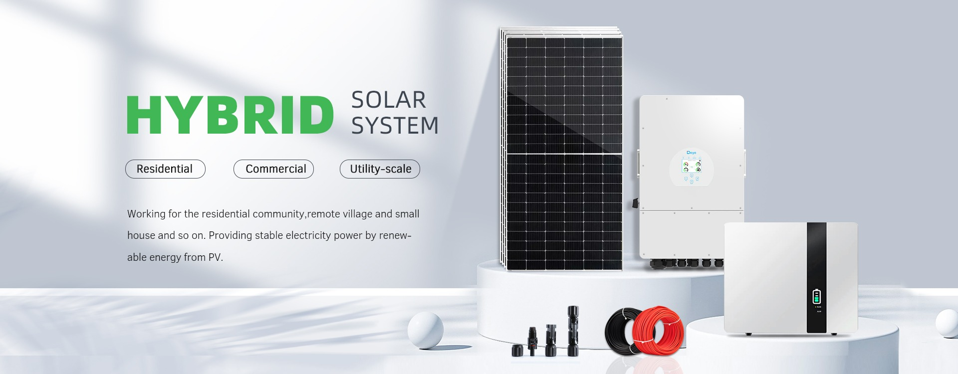 Residential Hybrid 8KW Home Solar Power System 8000wp Solar Energy System for Home with Battery