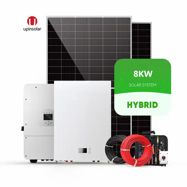 Residential Hybrid 8KW Home Solar Power System 8000wp Solar Energy System for Home with Battery