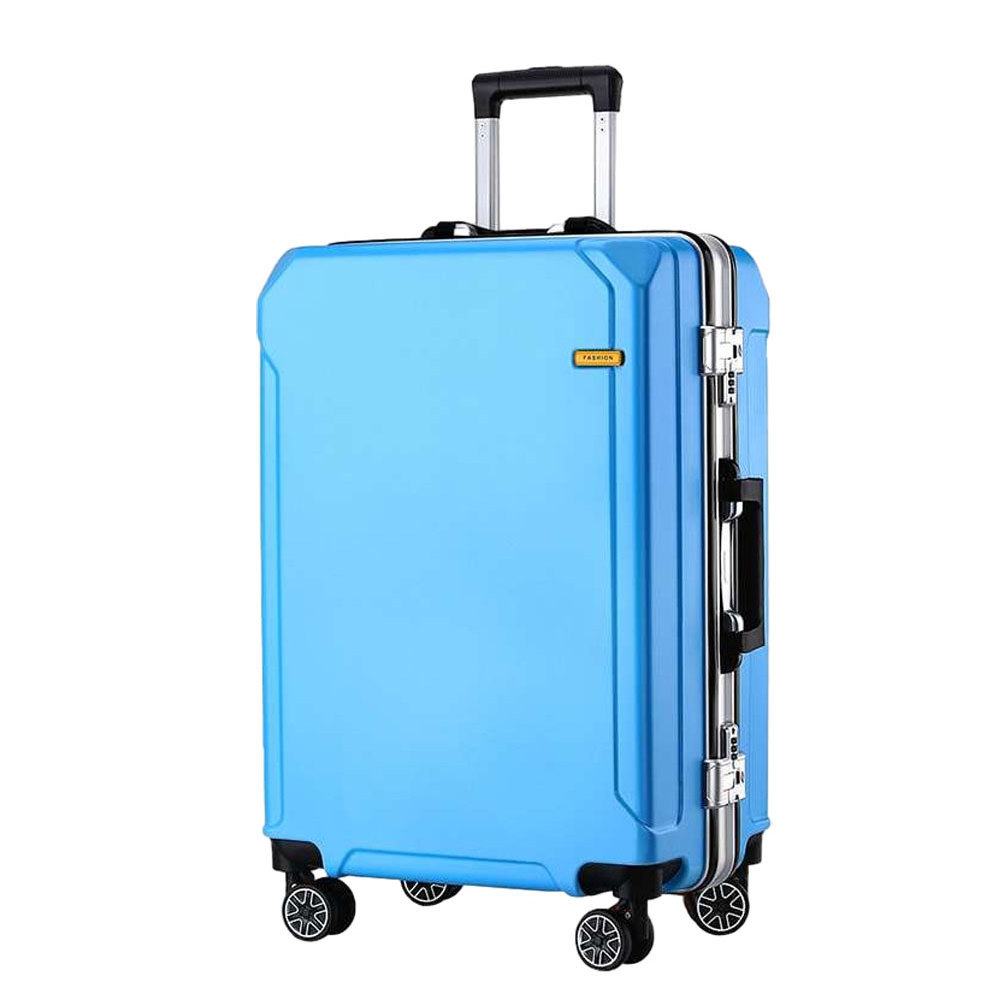 Waterproof metal suitcase  ABS+PC durable hard carry on luggage aluminum suitcase trolley lightweight hand luggage trolley