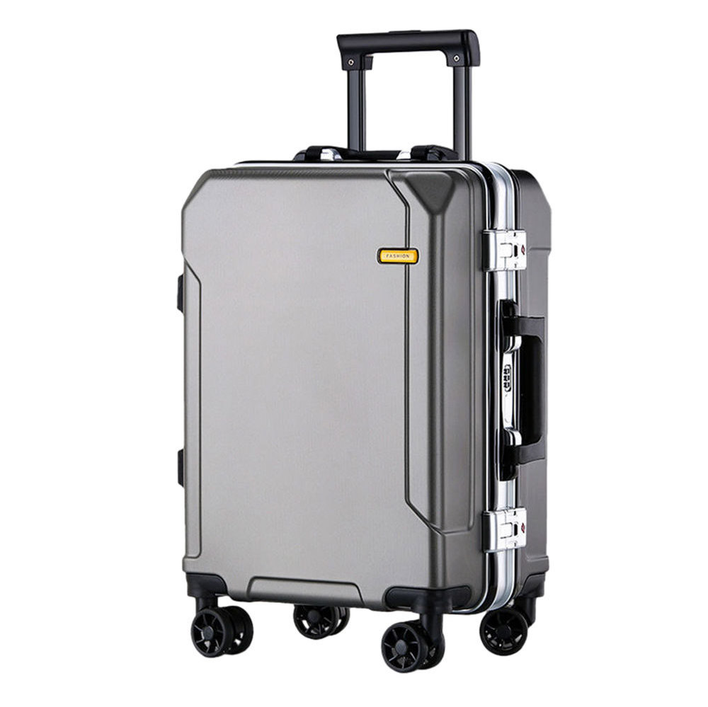 Waterproof metal suitcase  ABS+PC durable hard carry on luggage aluminum suitcase trolley lightweight hand luggage trolley