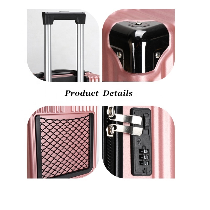 Wholesale Customized ABS Hard Shell mini luggage suitcase Travel pink luggage sets  suitcases luggage 3 pieces set